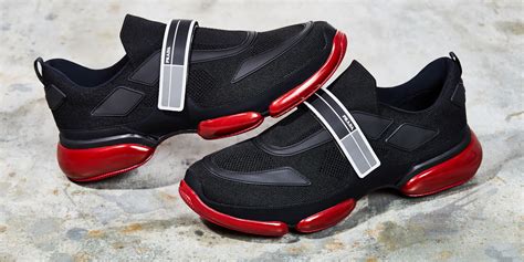 neoprene sneaker prada on feet|prada cloudbust shoes real.